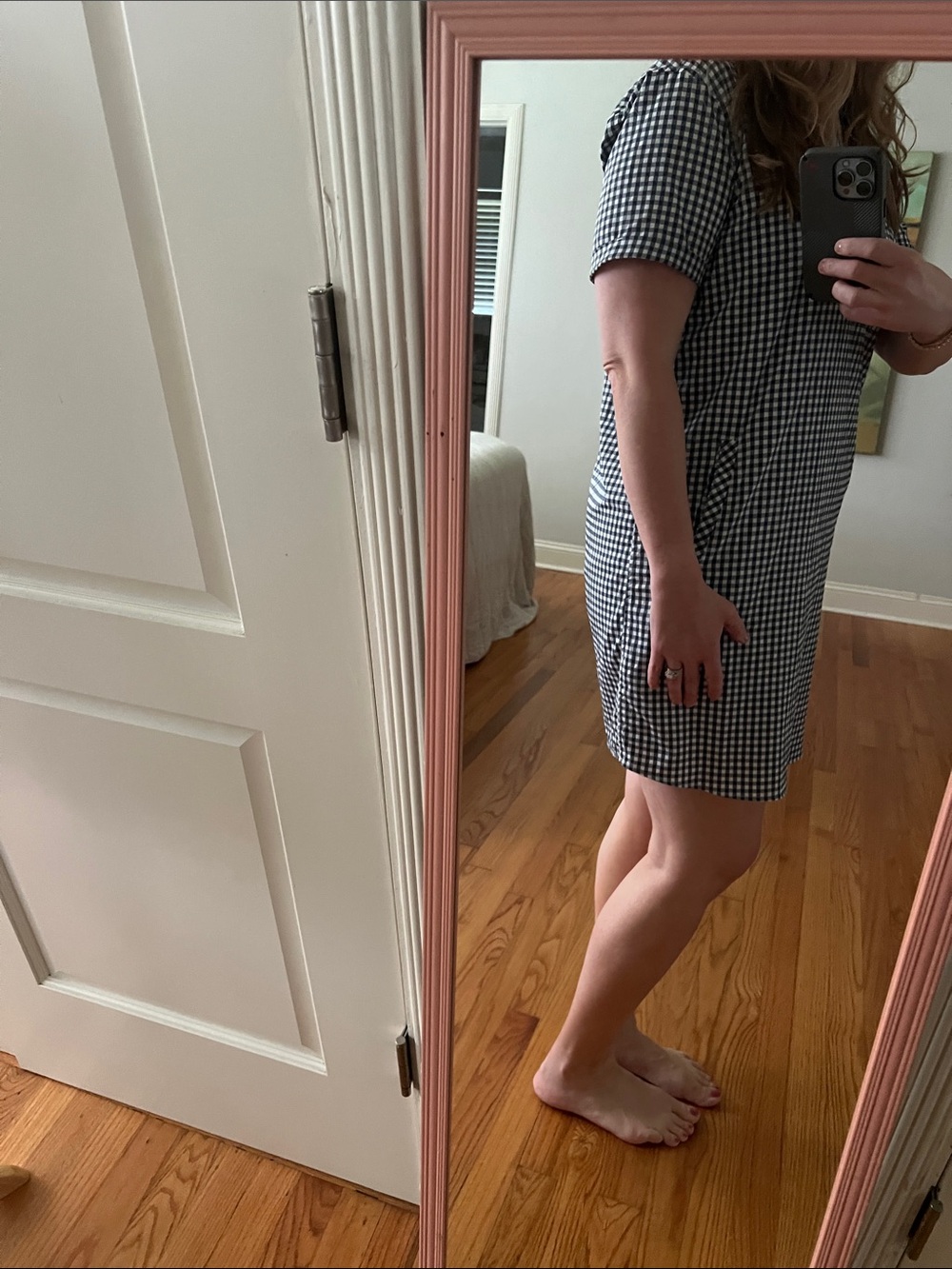 Southern Tide Kamryn Intercoastal Gingham Shirt Dress Navy Large - Picture 10 of 16